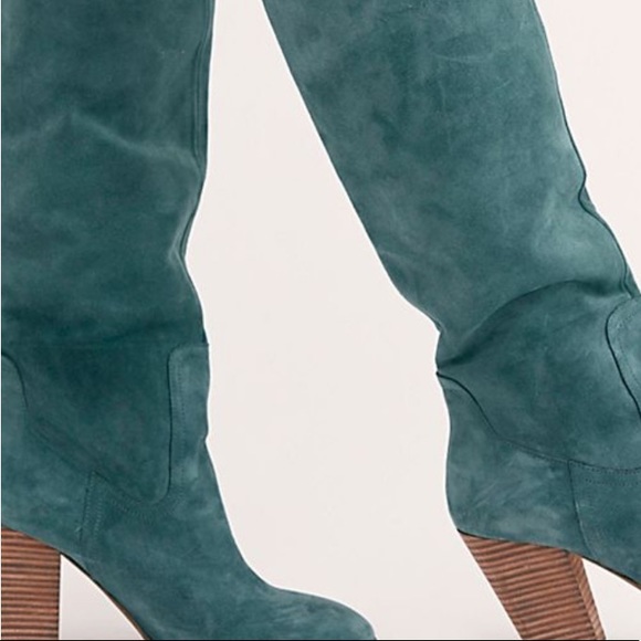 New! Free People western style suede heeled boots - Picture 6 of 7